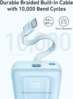 Anker Zolo 30W 10000mAh Power Bank with Built-in USB-C Cable – Fast Charging Portable Charger A1688H11, - Image 3