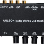 Anleon MX200 Stereo Line Mixer – 4‑Channel XLR & RCA Mixer with Headphone Out