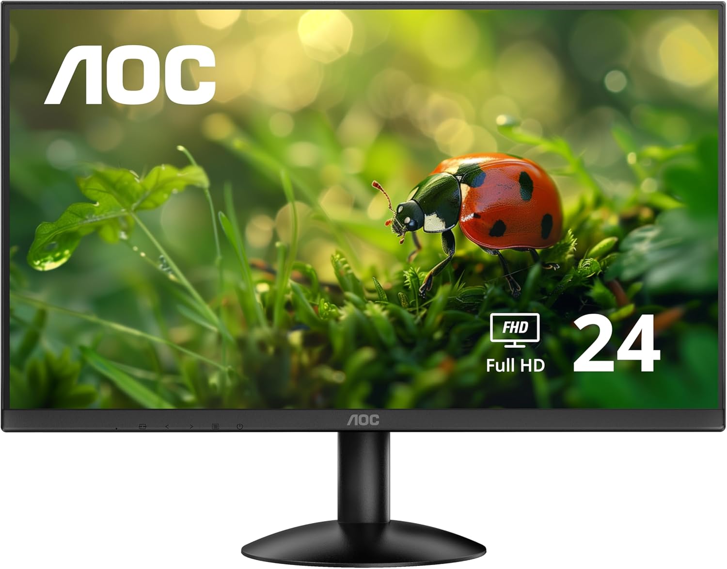 aoc-monitor-24-in-oman-full-hd-120hz-smooth-display-hdmi-vga.jpg AOC Monitor 24” in Oman – Full HD 120Hz Smooth Display HDMI VGA - Image 1