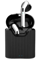 Apollo Earbuds A-6 (WH/BLK) | True Wireless Bluetooth Earbuds with Charging Case - 6h Playtime