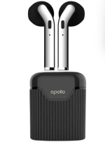 Apollo Earbuds A-6 (WH/BLK) | True Wireless Bluetooth Earbuds with Charging Case - 6h Playtime - Image 2