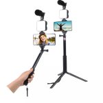 AY-49Z Vlogging Kit with LED Light, Microphone, Tripod & Remote – Ideal for YouTube, TikTok & Content Creation, Price in Oman