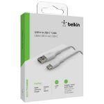 Belkin BoostCharge 1 m White Lightning - USB‑A Cable – MFi Certified, Braided & Durable - Image 5