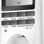 Besvic TM02 Digital Programmable Timer Socket with LCD Display – 24-Hour/7-Day Plug-in Timer for Home Appliances,