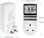 Besvic TM02 Digital Timer Socket – Programmable 24-Hour Plug-in Timer with LCD Display and Anti-Theft Mode | Price in Oman - Image 2