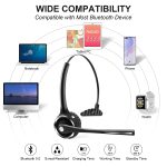 BH‑M9 Pro / BH‑M97 Wireless Call Center Headset – Bluetooth 5.0, Noise‑Cancelling Mic, Charging Dock – - Image 3