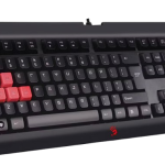 Bloody Blazing Q100 Gaming Keyboard – RGB Backlit Mechanical-Feel Wired Keyboard