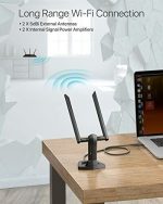 BrosTrend AC3 AC1200 Dual Band USB WiFi Adapter with 2x5dBi Antennas – High-Speed 867Mbps/300Mbps, USB 3.0, - Image 4