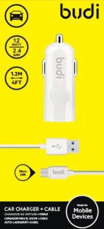 Budi 062M Car Charger with 1 USB Port & Micro USB Cable – Fast Charging Solution for Android Devices - Image 4