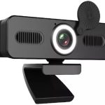 C360 2K 3-in-1 USB Webcam with Microphone, Speaker, and LED Light – Autofocus, Wide-Angle, Plug & Play,
