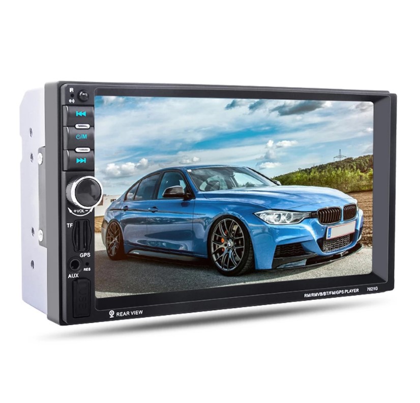 car-mp3-player-7021g-7-inch-touchscreen-double-din-stereo-wi.jpg Car MP3 Player 7021G – 7-Inch Touchscreen Double Din Stereo with Bluetooth, GPS, FM Radio, USB, and Rearview Camera Support, - Image 1