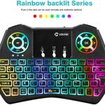 Compact Mini Keyboard Backlit RGB Wireless with Touchpad – Portable Gaming & Smart TV Keyboard,