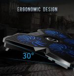 Coolcold K25 USB Laptop Fan Stand – 4‑Fan Cooling Pad with LED, Adjustable Height for 12–17″ Laptops - Image 3