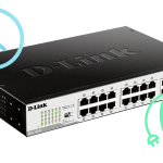 D‑Link DGS‑1024D 24‑Port Gigabit Unmanaged Switch – Fanless Metal Desktop/Rackmount