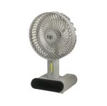 DP‑7624 Portable Rechargeable Fan with LED Light – 3‑Speed USB Table Fan, 3000mAh Battery