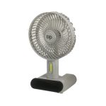 DP‑7624 Portable Rechargeable Fan with LED Light – 3‑Speed USB Table Fan, 3000mAh Battery