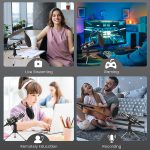 EIVOTOR Sensitive Microphone A1 – Professional USB Condenser Microphone with 3.5mm Jack, Plug & Play, - Image 3