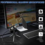 EIVOTOR Sensitive Microphone A1 – Professional USB Condenser Microphone with 3.5mm Jack, Plug & Play, - Image 4