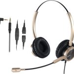 Emaiker EMK809 Call Center Headset – USB Wired Headset with Noise-Cancelling Microphone