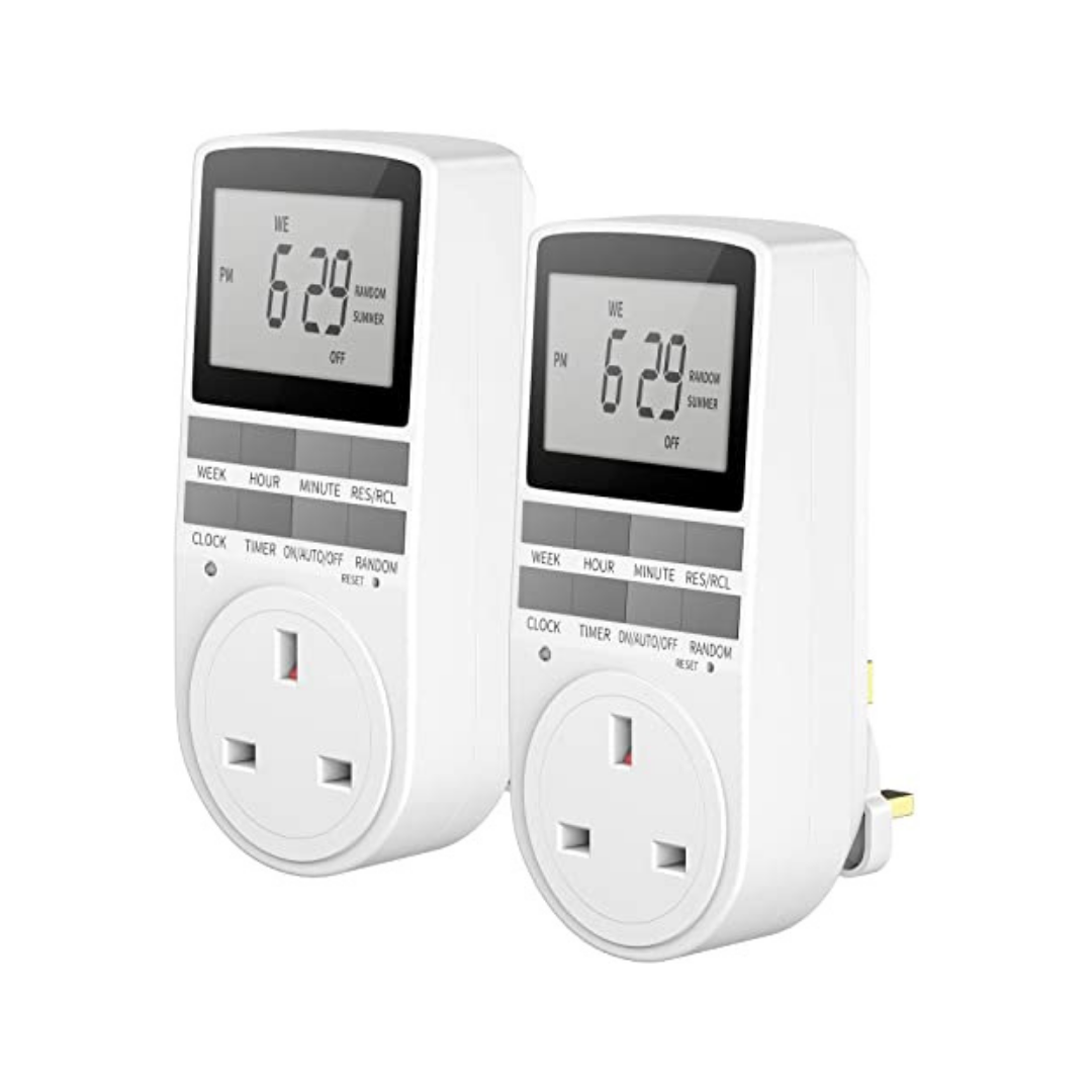 expower-timer-socket-2-pack-programmable-digital-plug-in-tim.png Expower Timer Socket 2 Pack – Programmable Digital Plug-In Timer for Energy Saving, Price in Oman - Image 1