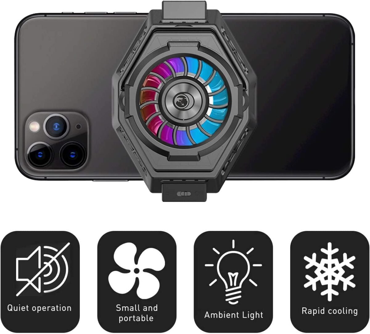 F3 Mobile Phone Cooler Fan – Clip‑On Semiconductor Radiator for Gaming & Live Streaming – - Image 2