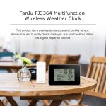 Fanju Wireless Weather Station with Indoor/Outdoor Temperature & Humidity Monitor, Alarm Clock, and LCD Display – - Image 2