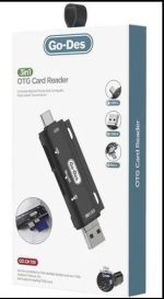 Godes GD DK108 3-in-1 OTG Card Reader – USB-C, Micro USB & USB 2.0 Ports - Image 3