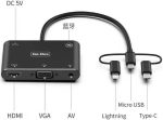 Go‑Des 5‑in‑1 Mobile HD Screen Player GD‑8762 – USB‑C/Lightning/Micro‑USB to HDMI, VGA & AV Adapter – 2K Ultra HD Display - Image 2