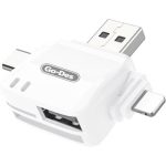Godes GD-DK121 6-in-1 OTG Mobile Card Reader – USB-C, Lightning, Micro USB & USB 2.0 – Supports SD/TF Cards