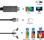 GO‑DES GD‑8272 3‑in‑1 HDTV Cable – Lightning, Micro‑USB & USB‑C to HDMI Adapter, 1080p Plug & Play - Image 2