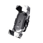 GO‑DES S693 360° Universal Motorcycle & Bicycle Phone Bracket – Shockproof ABS Handlebar Mount