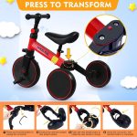 Good Kids Tricycle for Toddlers – Adjustable Steel‑Frame Trike with Parent Push Handle & Storage (Price In Oman) - Image 3
