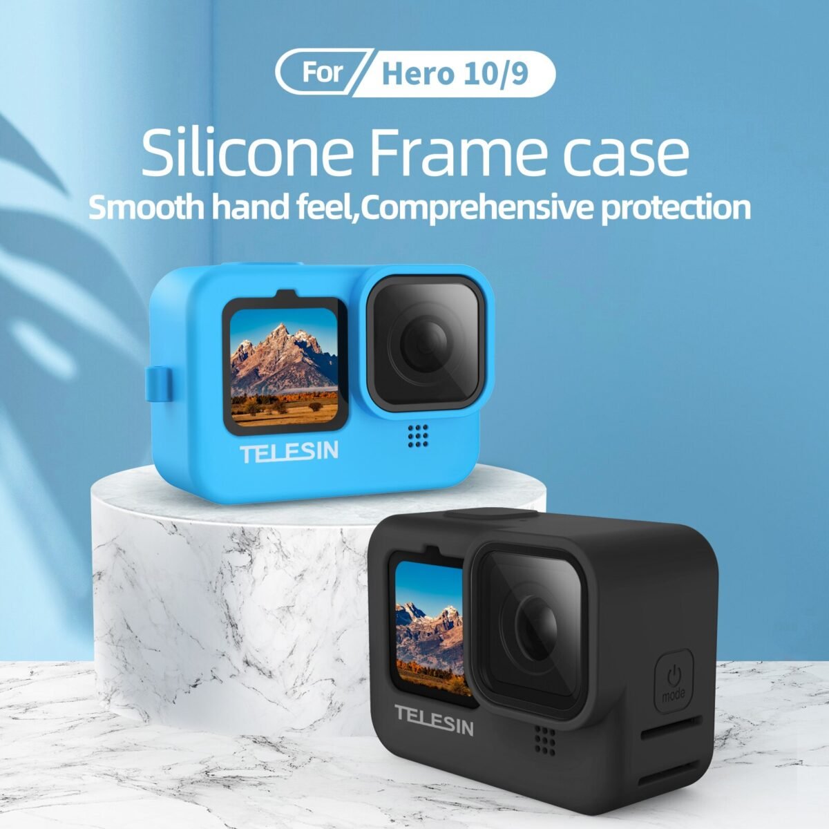 GoPro 9 & 10 Silicone Cover G312 – Full‑Body Protective Sleeve with Lens Cap & Hand Strap - Image 2