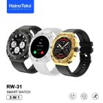 Haino Teko RW‑31 3‑in‑1 Smart Watch 46 mm – Bluetooth Call, Heart‑Rate Fitness Tracker –