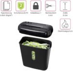 Hama Basic S6 Strip-Cut Paper Shredder – 6-Sheet Capacity, 8L Bin, Security Level P-2 – Ideal for Home & Office Use, Price in Oman - Image 6