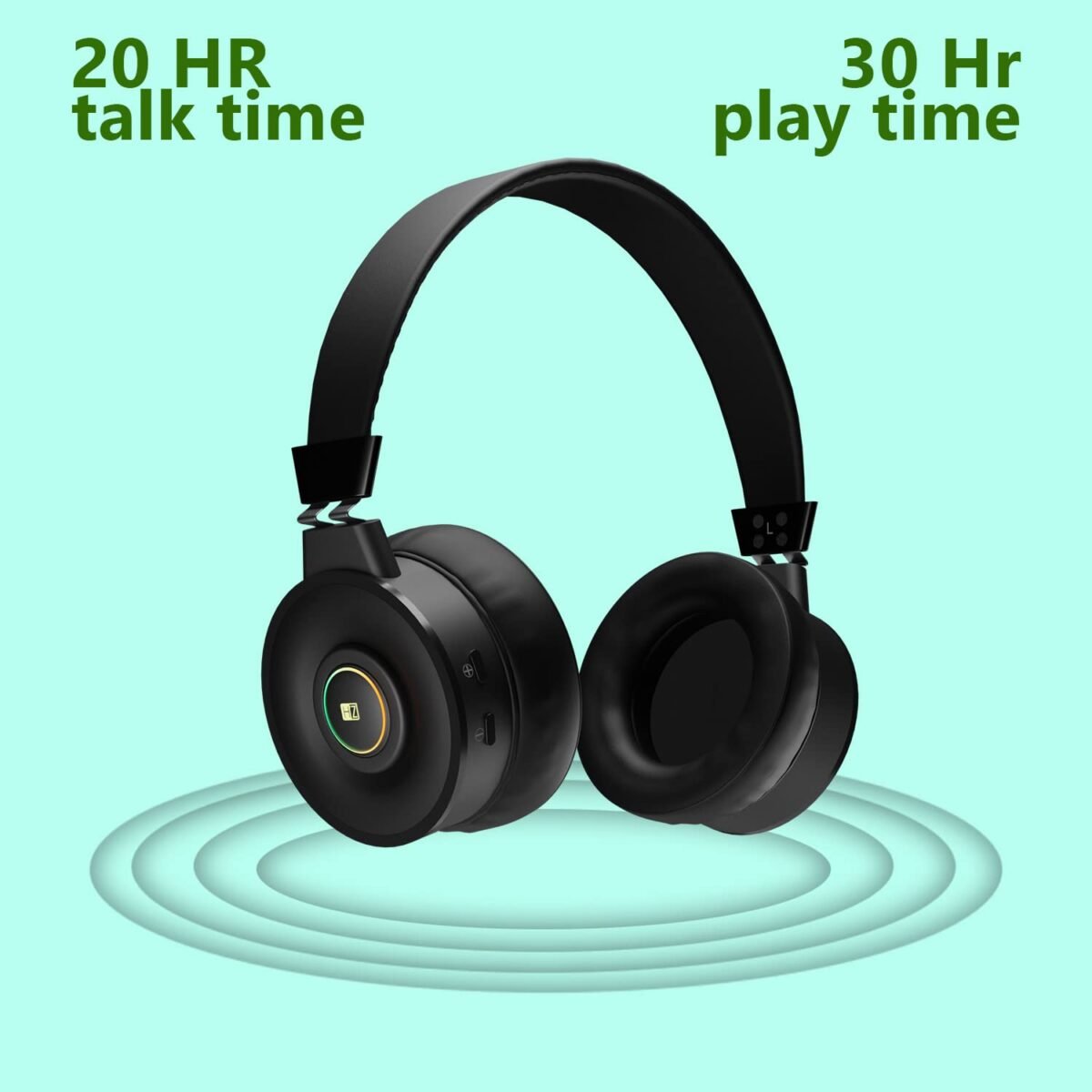 HEATZ / HZ Unipro ZB64 Bluetooth Headphone - 40mm Drivers, Bluetooth 5.0, 20-Hour Battery & On-Ear Comfort - Image 2
