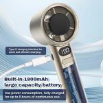 Heatz M11 Handheld High‑Velocity Rechargeable Fan – 120‑Gear Stepless Speed, USB‑C, Compact & Powerful - Image 6