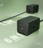 Heatz ZA66 6-in-1 Power Adapter 65W GaN – Universal Fast Charger with 2 AC Outlets, 4 USB Ports (2 USB-A, 2 USB-C) - Image 2