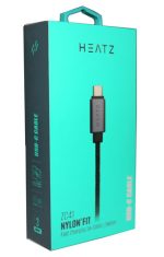 Heatz ZC41 Nylon Fit Fast Charging Cable 3 A – 3 Meter Braided USB Cable - Image 3