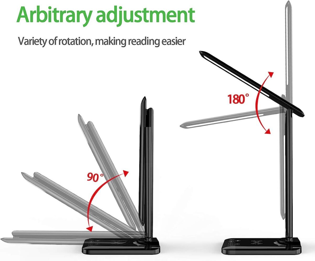 HGDUE LED Desk Lamp 699A – Rechargeable, Adjustable Dimmable Light with USB – Eye‑Friendly Study & Office Lamp - Price in Oman - Image 2