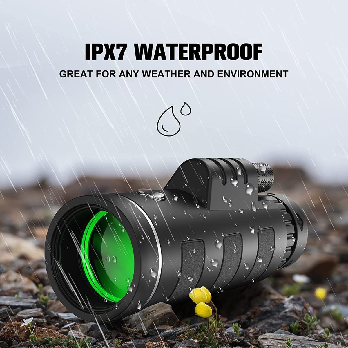 High-Power 40x60 Monocular Telescope with Smartphone Adapter & Tripod – Waterproof, BAK4 Prism, Ideal for Outdoor Adventures Price in Oman - Image 7