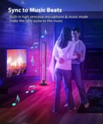 Home Lighting RGB Floor Lamp – 140cm Smart LED Corner Lamp with Remote & App Control, 16 Million Colors, Dimmable Mood Lighting - Image 5