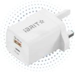 IBRIT 3-Pin Fast USB Wall Charger – UK Plug, Rapid Charging Adapter for Smartphones & Tablets,