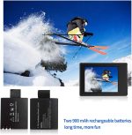 Jadfezy Waterproof Action Camera 1080p - WiFi, Dual Battery, 30m Dive-Proof + Accessories Kit - Image 3