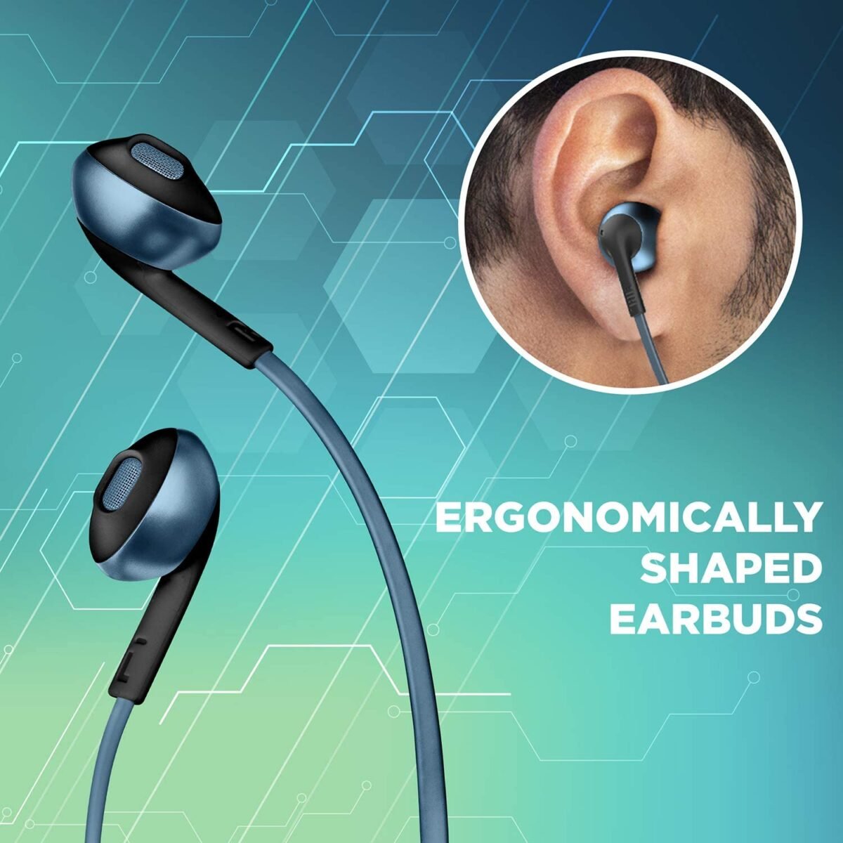 JBL T205 In‑Ear Headphones – ChromeGold (T205CRM) with Pure Bass & Mic – - Image 2