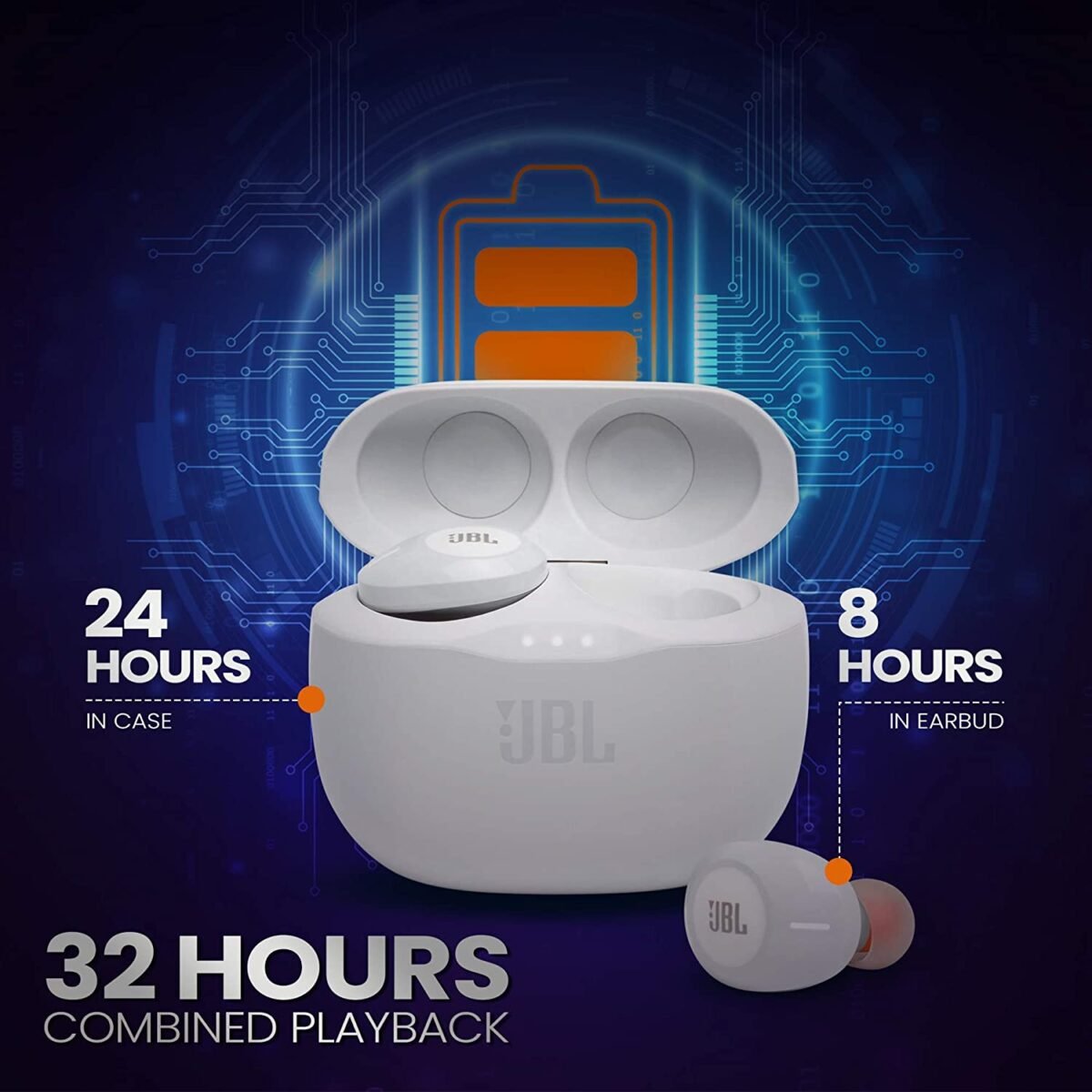 JBL Tune 120 TWS – True Wireless Earbuds with Pure Bass, 16 h Battery & Voice Assist – - Image 9