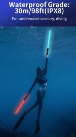 Jmary FM‑128RGB – Waterproof RGB LED Light Wand (114 LEDs, HSI Color, OLED Display) - Image 6