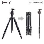 Jmary KT225 + NB36 – 5 ft Professional Aluminium Tripod & Monopod Combo with 360° Pan Head (8 kg Load)