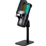 JMARY MC‑PW13 USB Gaming & Podcast Mic – RGB, Cardioid, Zero‑Latency Monitoring & Plug‑and‑Play