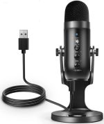 Jmary MC‑PW8 – USB Gaming & Podcast Microphone (Cardioid, Gain + Mute, Headphone Jack)